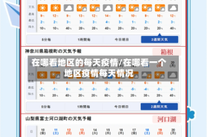 在哪看地区的每天疫情/在哪看一个地区疫情每天情况