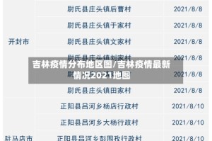 吉林疫情分布地区图/吉林疫情最新情况2021地图