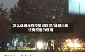 怎么证明没有疫情地区呢/证明当地没有疫情的证明