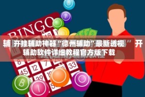 开挂辅助神器“德州辅助”最新透视辅助软件详细教程官方版下载