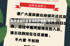 新洲地区风险查询最新疫情(新洲是高风险地区吗)