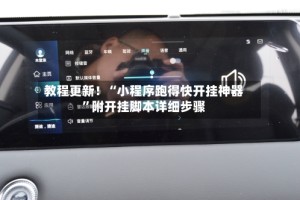 教程更新！“小程序跑得快开挂神器”附开挂脚本详细步骤