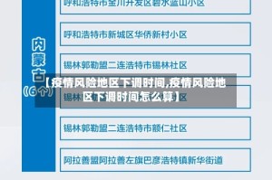 【疫情风险地区下调时间,疫情风险地区下调时间怎么算】