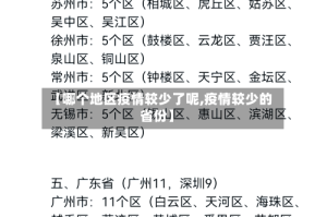 【哪个地区疫情较少了呢,疫情较少的省份】
