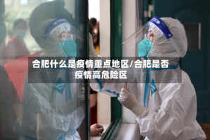 合肥什么是疫情重点地区/合肥是否疫情高危险区