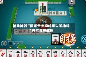 辅助神器“微乐贵州麻将可以装挂吗”开挂详细教程