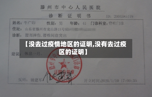 【没去过疫情地区的证明,没有去过疫区的证明】-第1张图片
