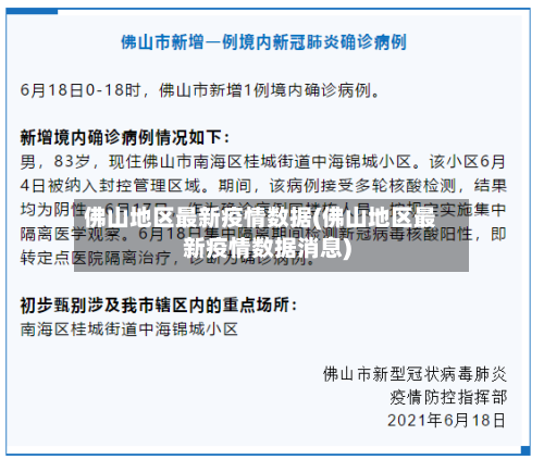 佛山地区最新疫情数据(佛山地区最新疫情数据消息)-第2张图片