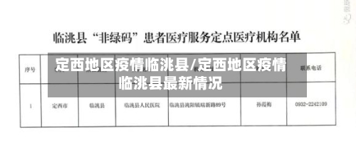 定西地区疫情临洮县/定西地区疫情临洮县最新情况-第2张图片