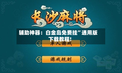 辅助神器：白金岛免费挂”通用版下载教程!-第2张图片