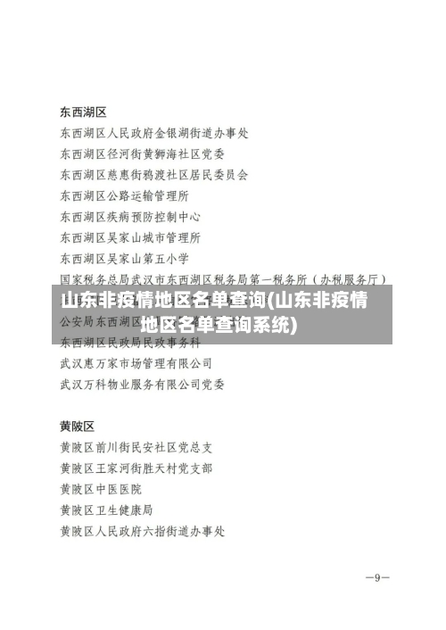 山东非疫情地区名单查询(山东非疫情地区名单查询系统)-第2张图片