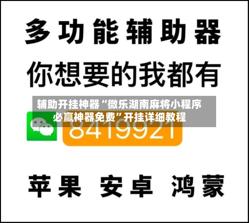 辅助开挂神器“微乐湖南麻将小程序必赢神器免费”开挂详细教程-第1张图片