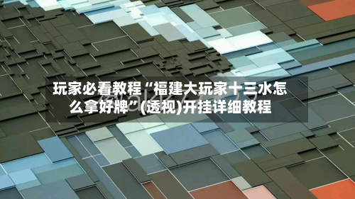 玩家必看教程“福建大玩家十三水怎么拿好牌”(透视)开挂详细教程-第2张图片