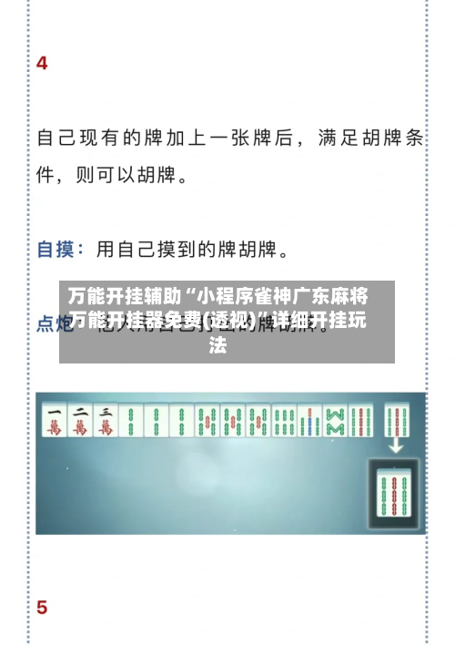 万能开挂辅助“小程序雀神广东麻将万能开挂器免费(透视)”详细开挂玩法-第2张图片