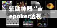 辅助神器“wepoker透视挂辅助器	”(透视)详细透视辅助教程-第1张图片