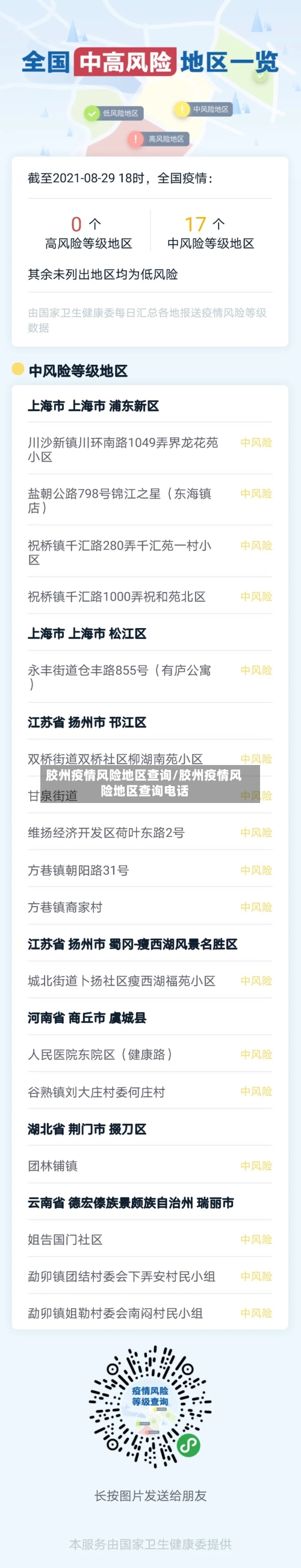 胶州疫情风险地区查询/胶州疫情风险地区查询电话-第1张图片