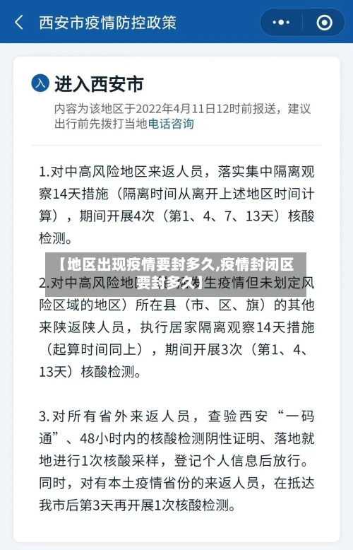 【地区出现疫情要封多久,疫情封闭区要封多久】-第2张图片